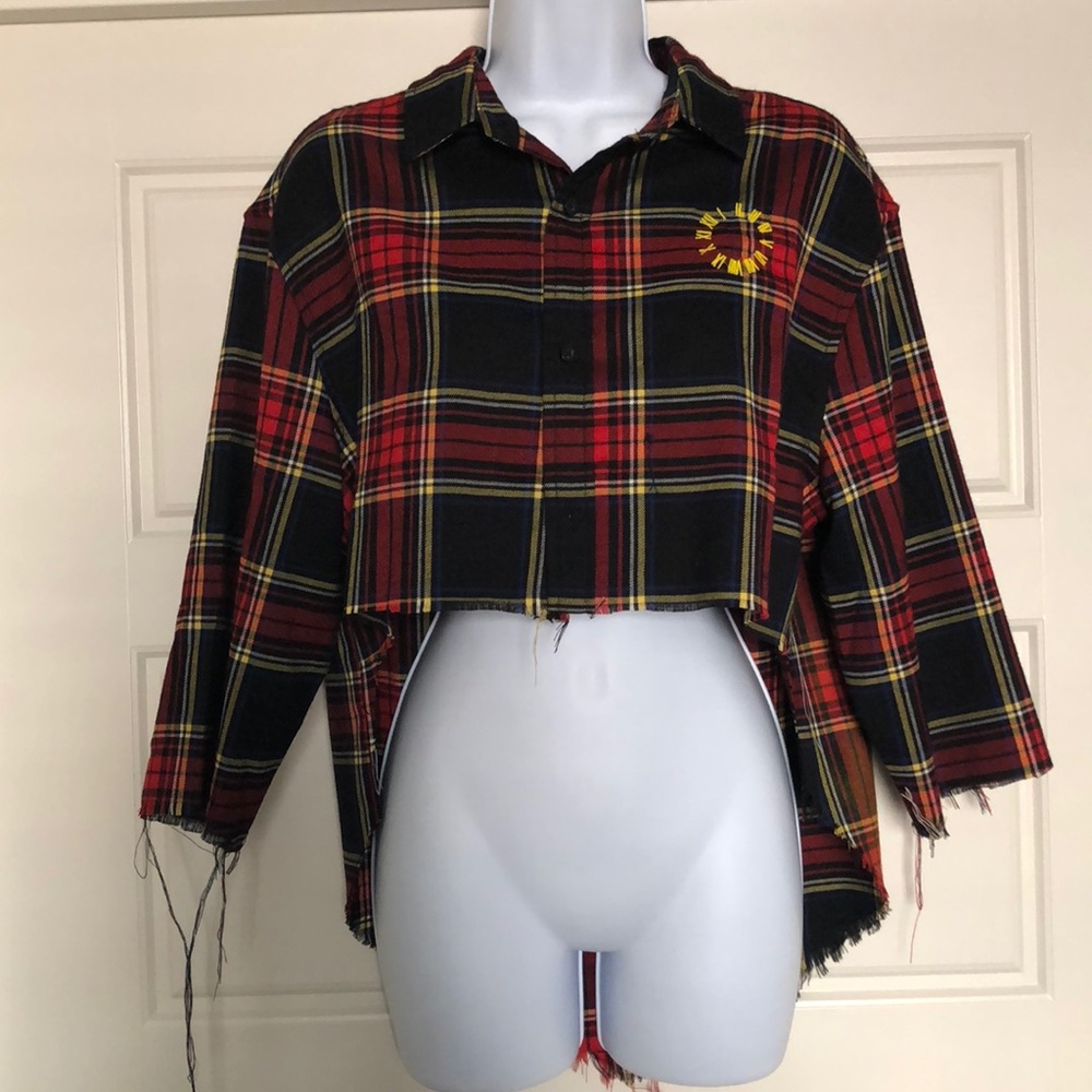 Work of Art Custom Plaid Crop Top